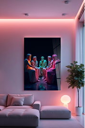 Wallity Pintura Decorativa de Vidrio Templado Multicolor 50 x 70 cm